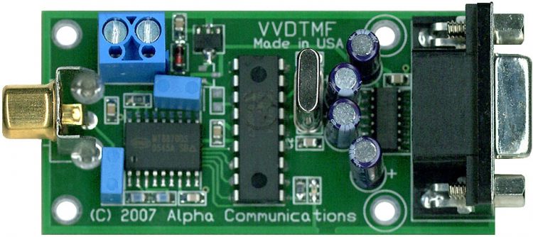 Dtmf To Rs232 Decoder Board. Has Db9 Female Rs232 Connector Requires Vv100d Input Board And 7-24Vdc Plug-In Pow Supply
