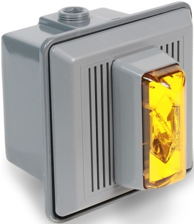 24Vdc Outd Strobe-W/Horn-Amber. Can Be Used Outdoors Will Operate On 24Vac Or 24Vdc Rated: 90 Cd