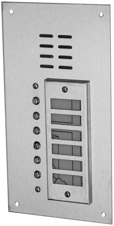 6 Button Stainless Steel Econ Panel-Flush with Flush Back Box