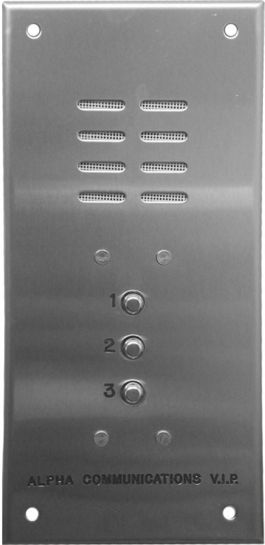 Alpha Communications VI402 V.I.P Series Stainless Steel Lobby Panel