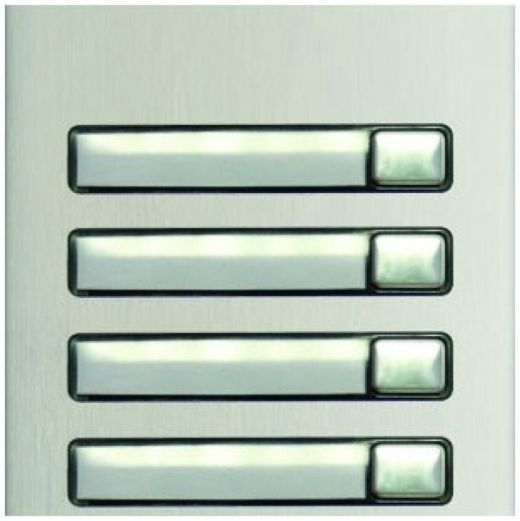 4 Butt Nexa Panel Module Alum - Modular Series Door Entry Station