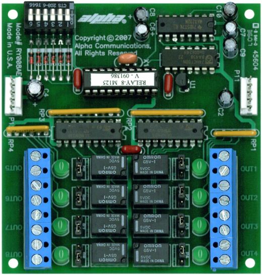 8 Output Signal Relay Board(S) for Efficient Intercom Control