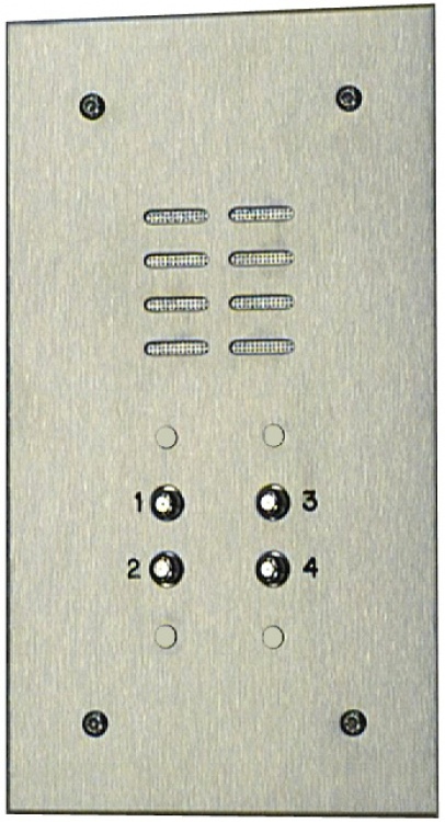 VI402 V.I.P. Series - 4 Button Panel-Flush-No Dir. Less (Optional) Back Box Less Alphabetical Directory