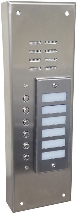 VI644S Series Surface Mount Stainless Steel Panel with Stainless Steel Name Holders and Polycarbonate Cover