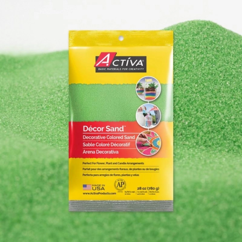 déCor Sand™ Decorative Colored Sand, Light Green, 28 Oz (780 G) Bag