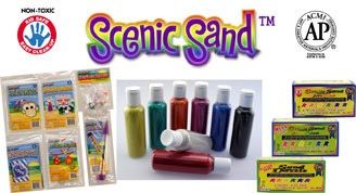 1 Oz. Bags of 10 Assorted Colors Of Scenic Sand
