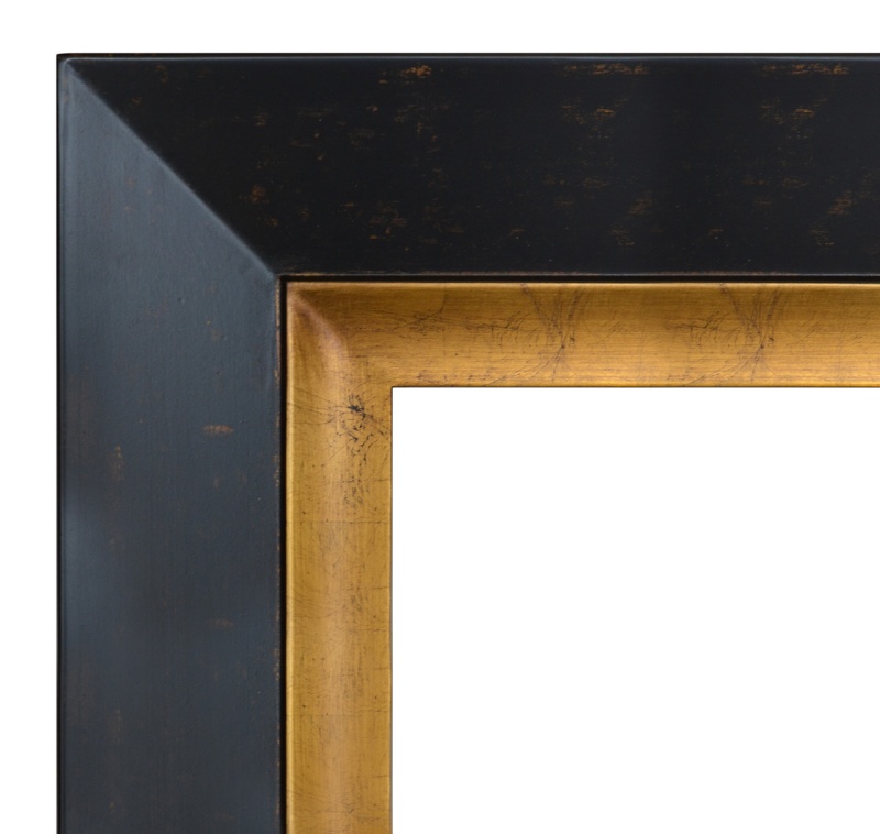Grand Golden Wood Frame 36X48 Dark Walnut Gold