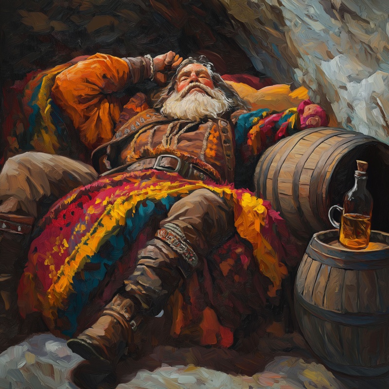 Drunk Man In Chair Giclee