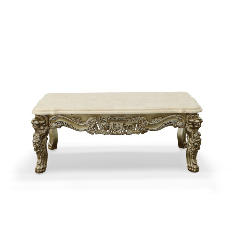 Platine Lion Coffee Table With Marble Top
