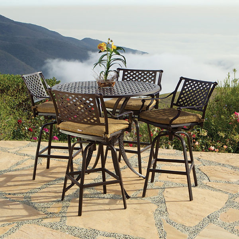 Savannah Outdoor Aluminum Bar Table Set Of 5