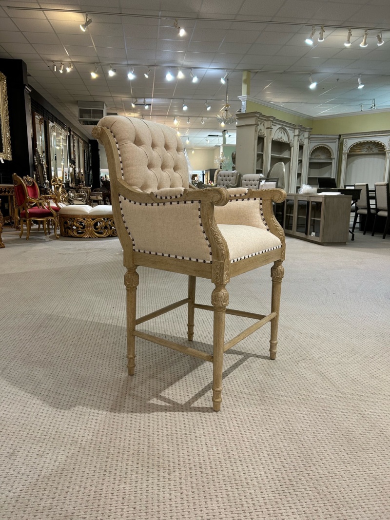 Continental Linen Counter Stool