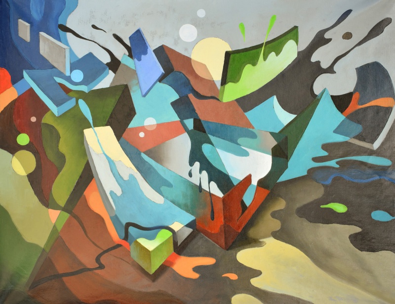 Abstract Geometric Flow Giclee