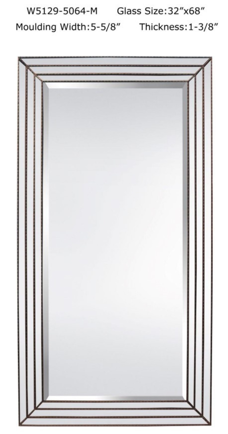 Mirror With Mirrored Frame 32X68