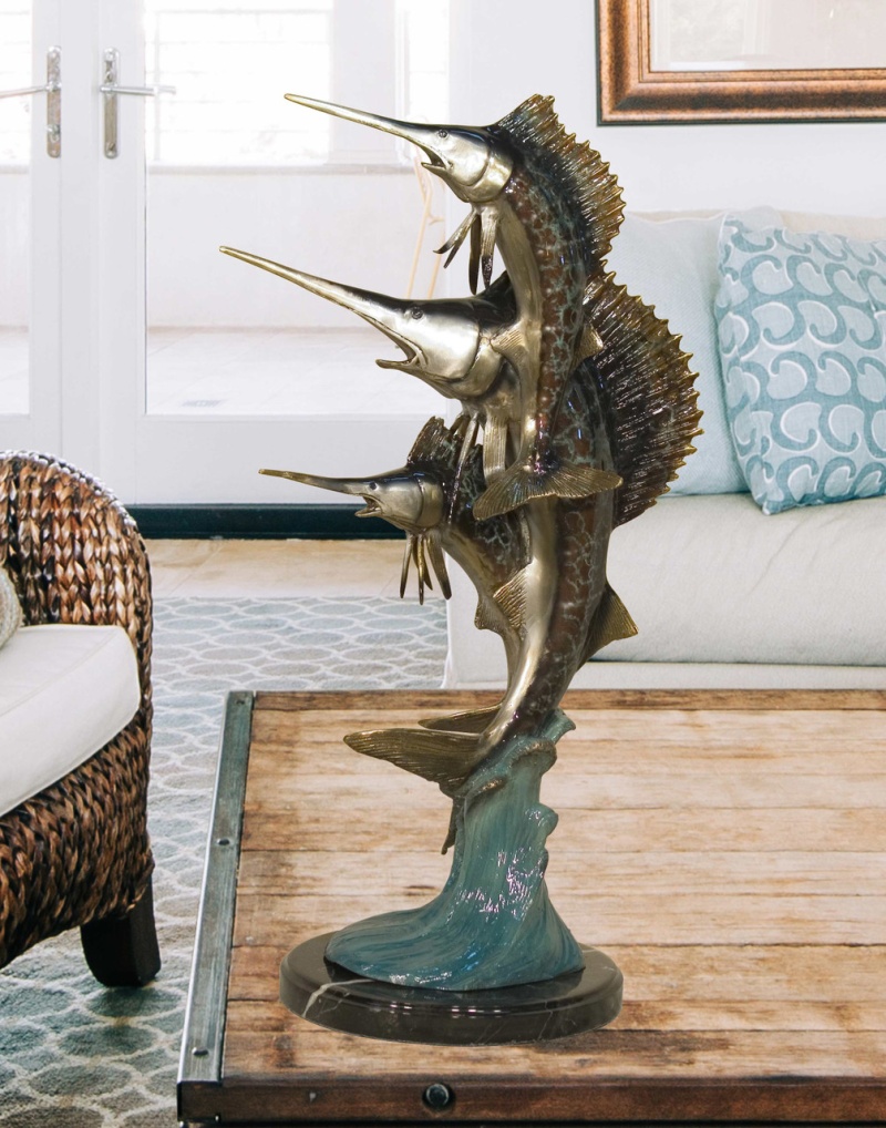 Sword Fish Triple In Gallery Patina