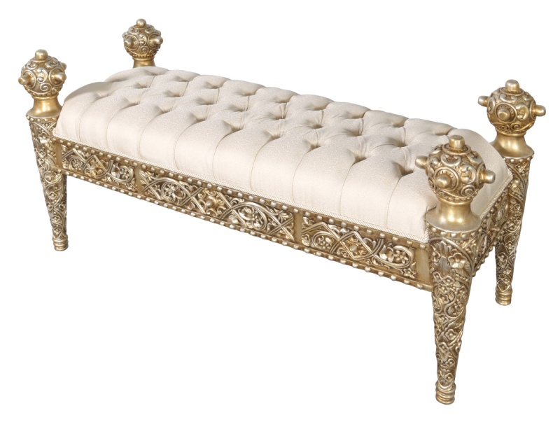 Platine Chapelle 3 Seater Bench Hand Carved Mahogany