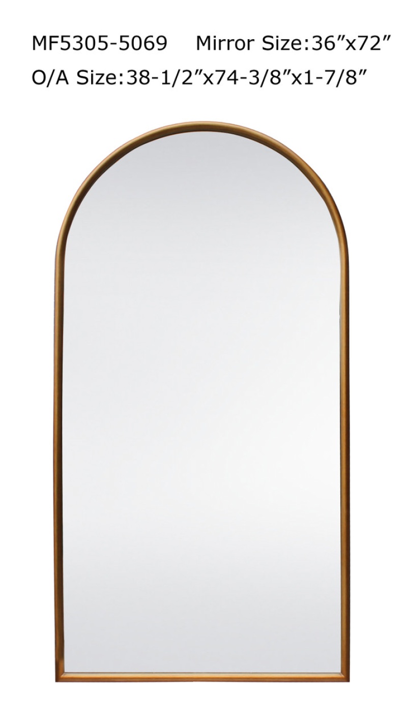 Gold Savoy Arch Full Length Wall Mirror