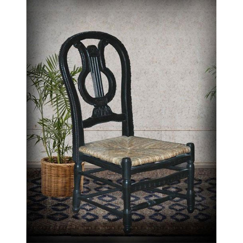 Lyre Side Chair Bk