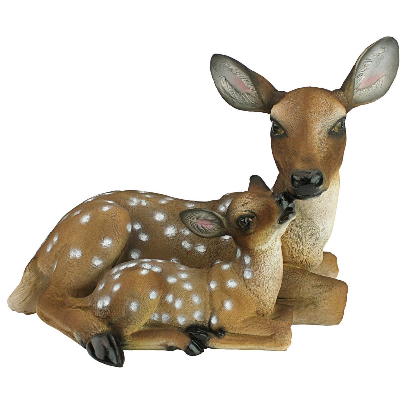 Doe And Fawn Woodland Statue