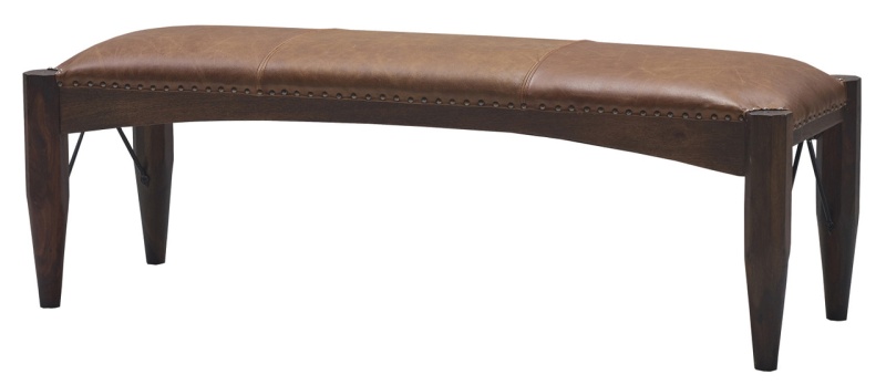 Mountain Tannery Craftsman Style Leather Bench 60 Inches
