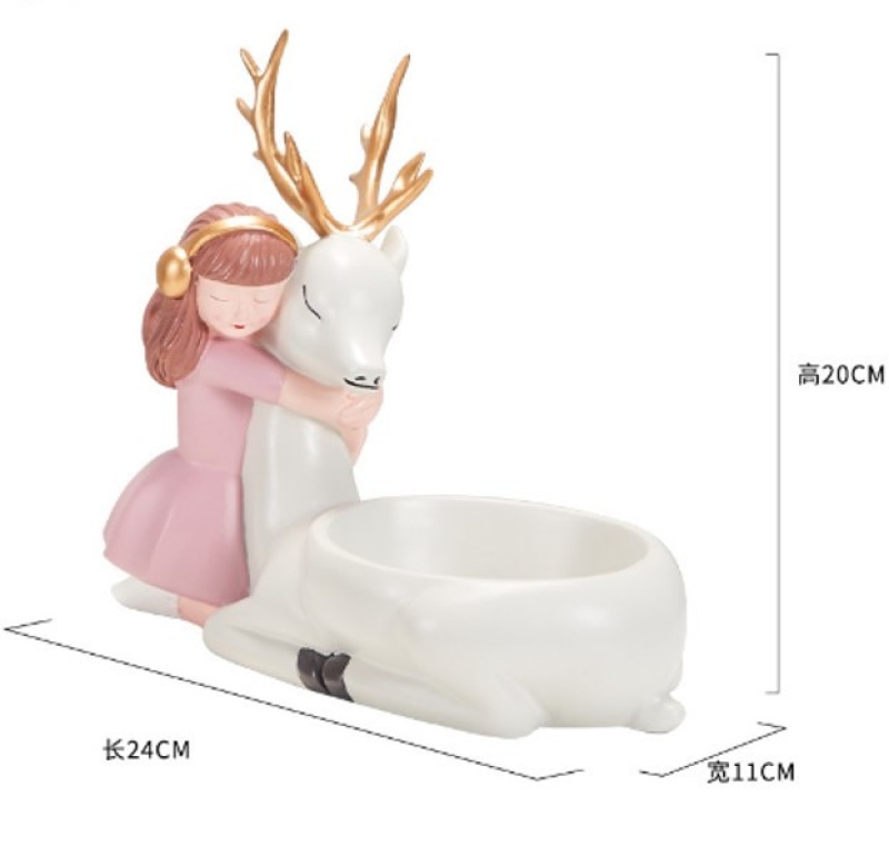 Girl With Deer Candy Dish