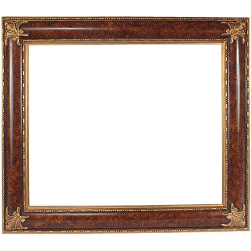 Elegant Burl And Gold Frame 24X36bmg