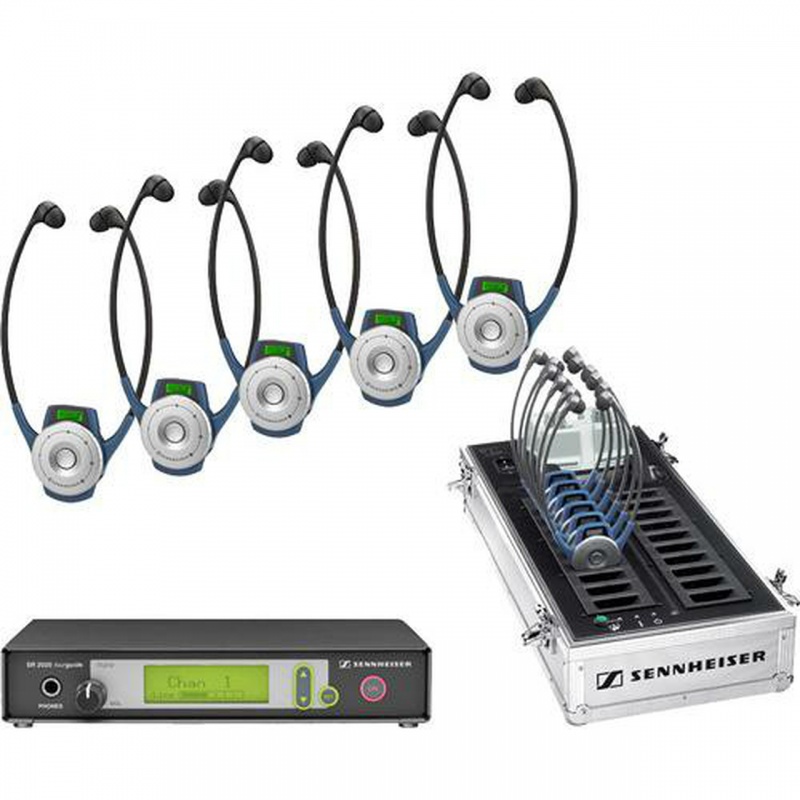 Sennheiser Rf System Package For Single Channel Applications. Includes (1) Sr2020-D-Us Rack-Mountable Transmitter, (1) Am2 Front-Mount Antenna Mounting Kit, (5) Hde2020-D-Ii Us Receivers, (1) Ezl 2020L Charger Case And (1) Ada Signage Kit, Sr2020-D-u