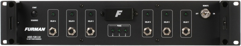 Furman 120A Sequenced Power Distro, (6) 20A 120V Circuits, 240V Or 3ø 208V Input, 2Ru