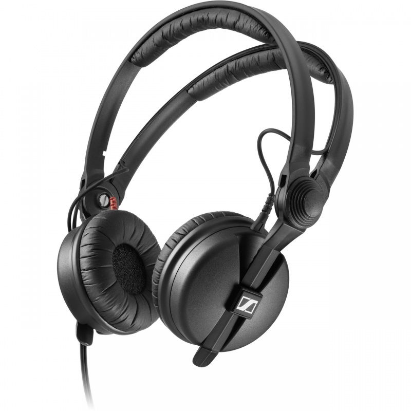 Sennheiser Closed-Back, On-Ear Professional Monitoring Headphones With Split Headband, Rotatable Ear Cup, And Coiled Cable (1.5M), Delivered With An Additional Straight Cable, Extra Pair Of Ear Cushions, And A Protective Pouch