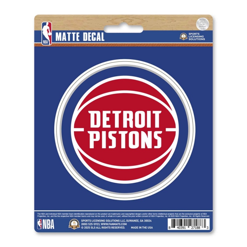 Detroit Pistons Matte Decal Sticker