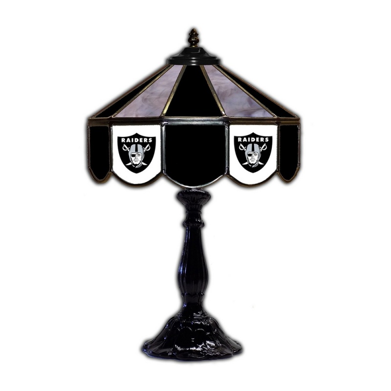 Las Vegas Raiders 21" Glass Table Lamp