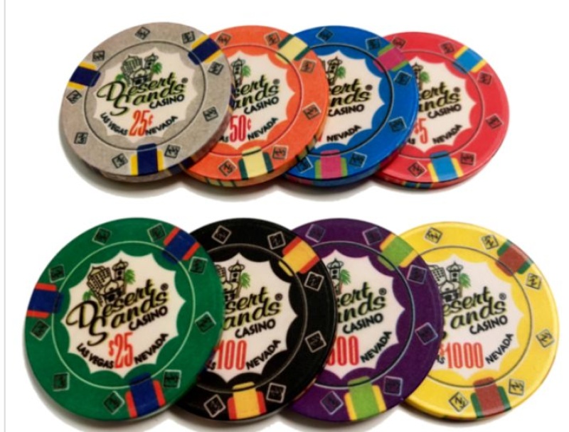 300 10G Chip Desert Sands Casino Poker Set W/Aluminum Case