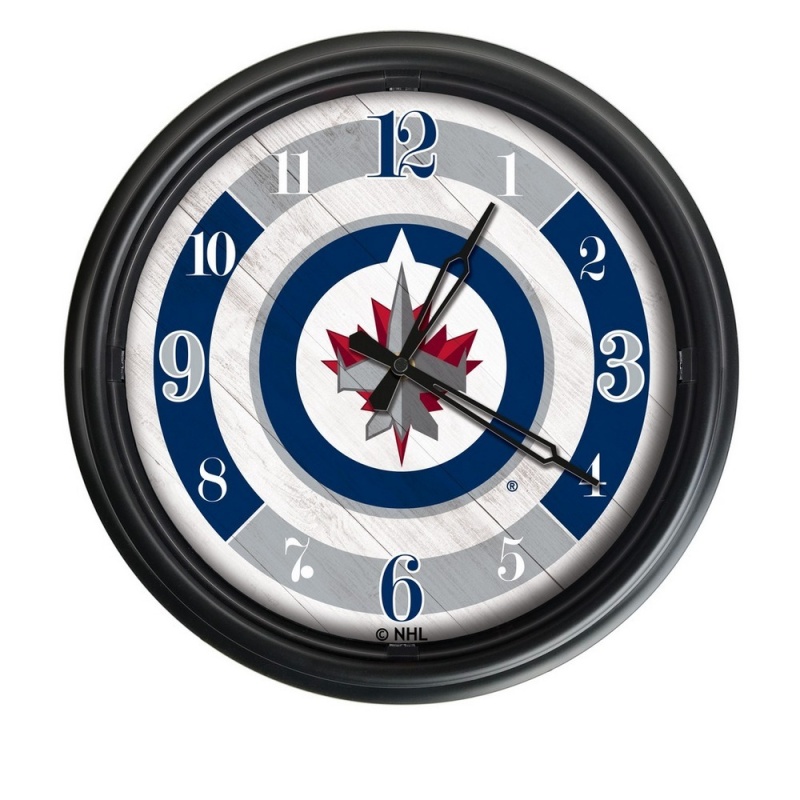 Winnipeg Jets Indoor/Outdoor Led Wall Clock By Holland Bar Stool Co
