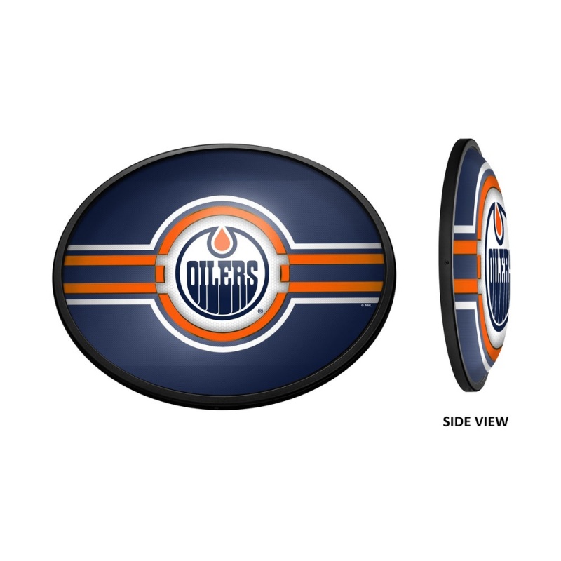 Edmonton Oilers: Oval Slimline Illuminated Wall Sign