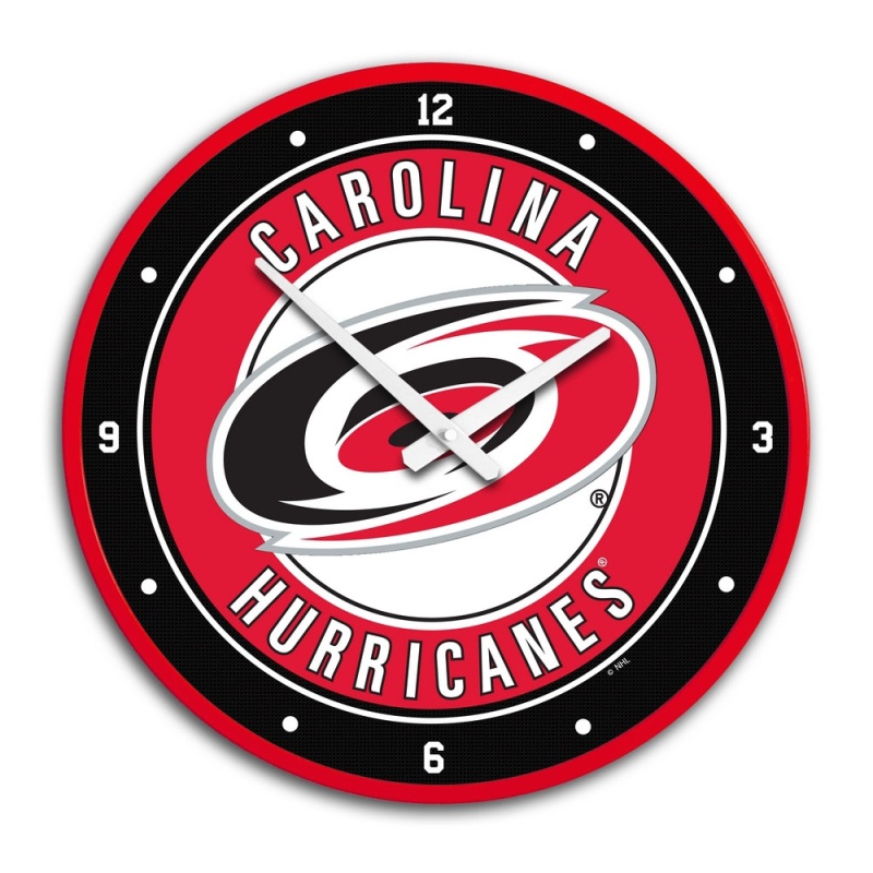 Carolina Hurricanes: Modern Disc Wall Clock