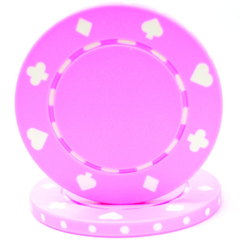 Pink 11.5 Gram Suited Chip Sold By The Roll