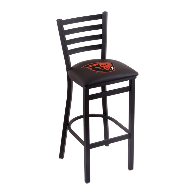 L004 Oregon State 30" Stationary Bar Stool With Black Wrinkle Finish
