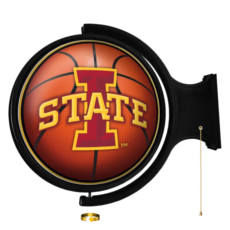 Iowa State Cyclones: Basketball - Original Round Rotating Lighted Wall Sign