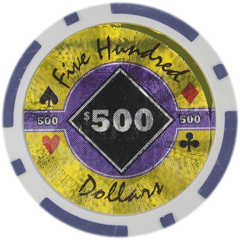Black Diamond Series Poker Chips 14 Gram - $500 Sold By The Roll 25 Pcs Per Roll