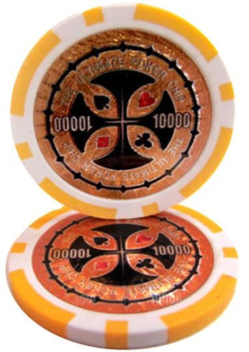 The Ultimate Poker Chip Series 14 Gram - $10000 Sold By The Roll 25 Pcs. Per Roll
