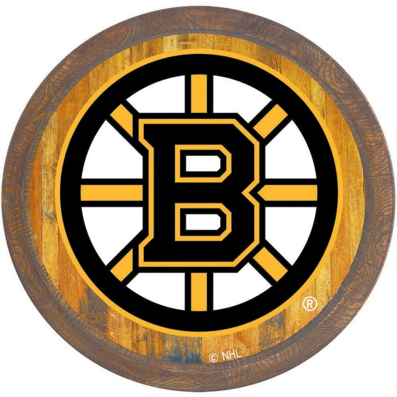 Boston Bruins: "Faux" Barrel Top Sign