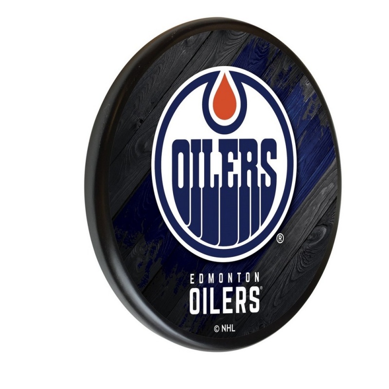 Edmonton Oilers Digitally Printed Wood Sign By The Holland Bar Stool Co