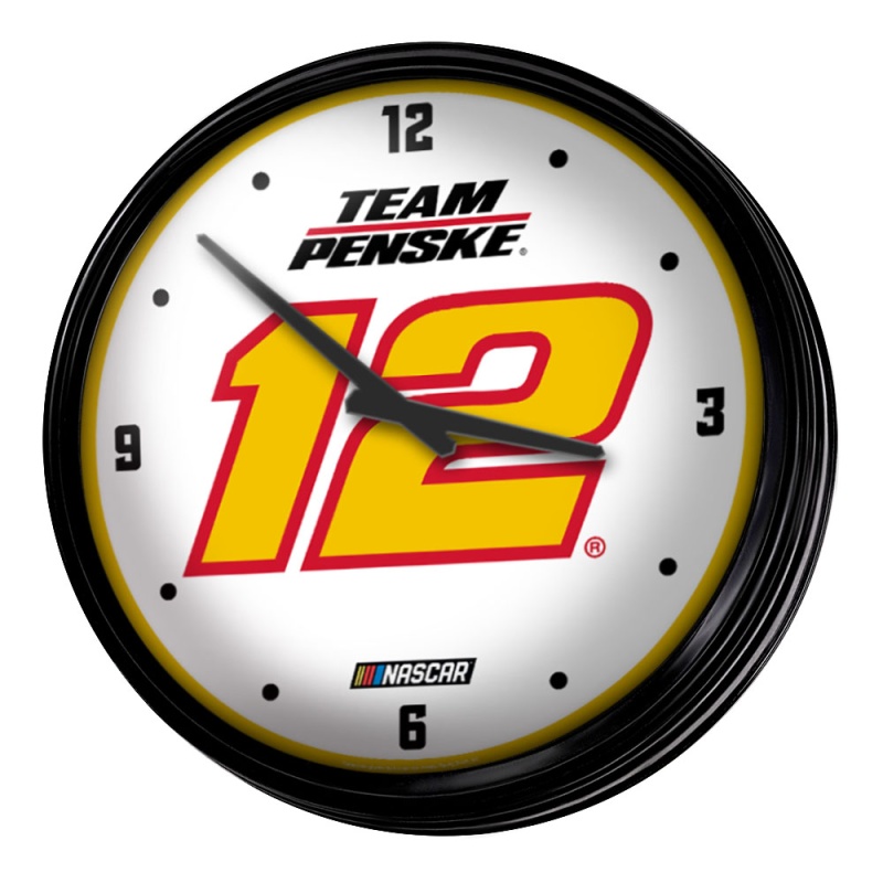 Ryan Blaney: Retro Lighted Wall Clock