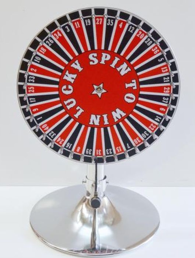 Prize Wheel 23 Inch With 40 Numbers On Stand