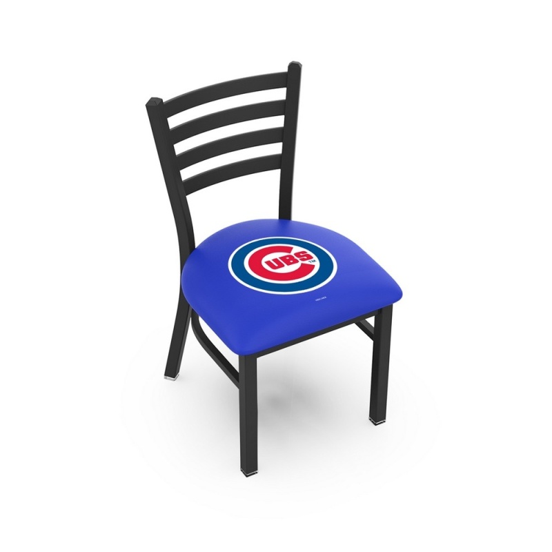 L00418 Chicago Cubs 18" Chair With Black Wrinkle Finish