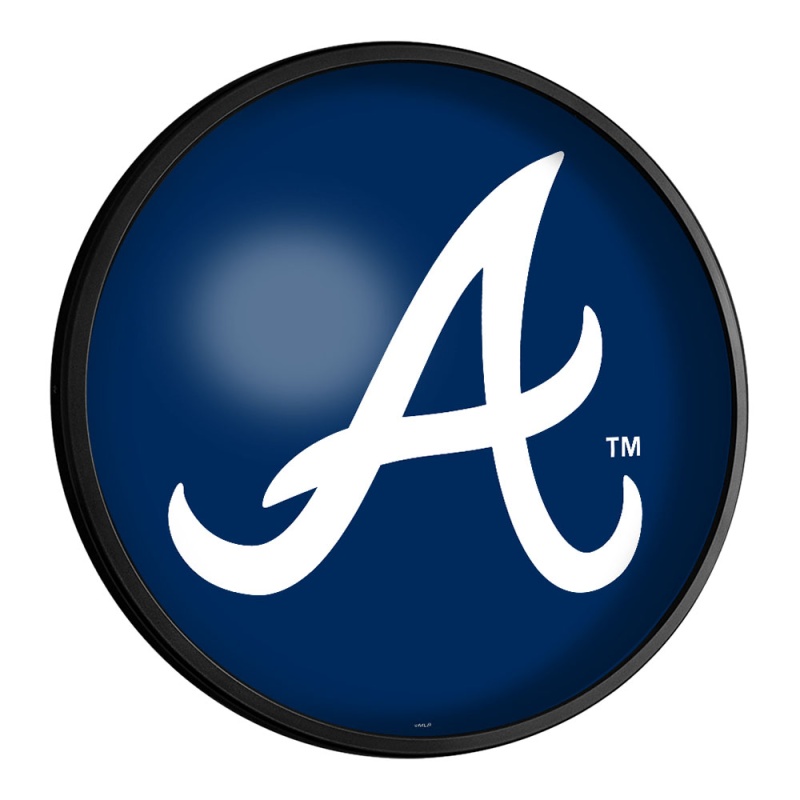 Atlanta Braves: Alternate Logo - Round Slimline Lighted Wall Sign
