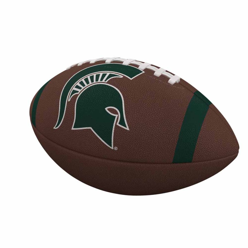 Mi State Team Stripe Official-Size Composite Football