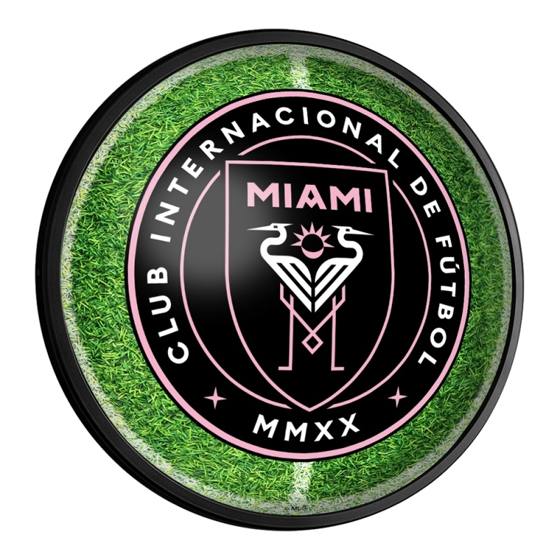 Inter Miami Cf: Pitch - Round Slimline Lighted Wall Sign