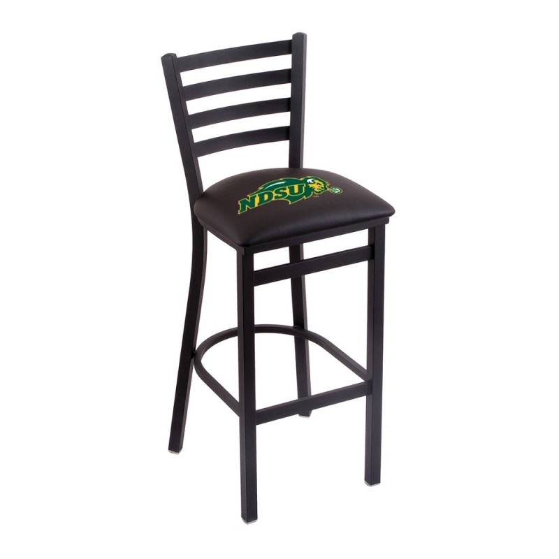 L004 North Dakota State 25" Stationary Counter Stool With Black Wrinkle Finish - Black