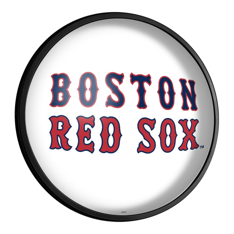 Boston Red Sox: Alternate Logo - Round Slimline Lighted Wall Sign
