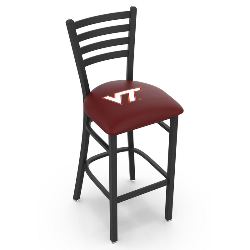 L004 Virginia Tech 25" Stationary Counter Stool With Black Wrinkle Finish